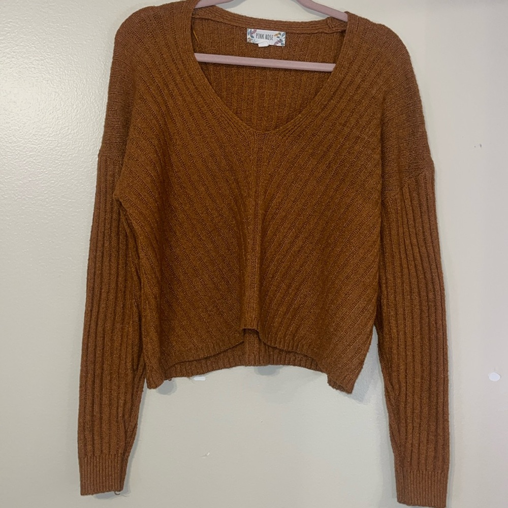 Brown Scoop Sweater